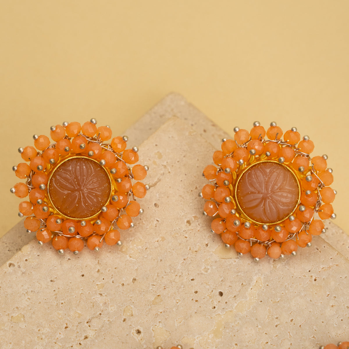 RUBY BIJOUX HANDMADE MONALISA MINIMALIST CHOKER WITH EARRINGS CH48