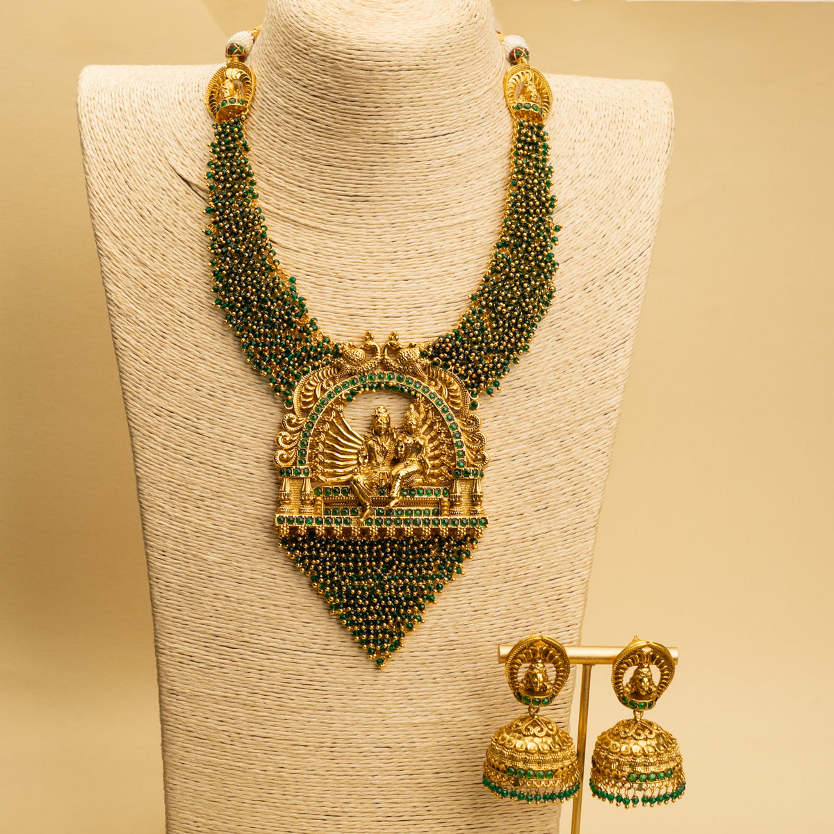 VARUNI GOLD TONED TEMPLE  MALA/ NECKPIECE  ML77