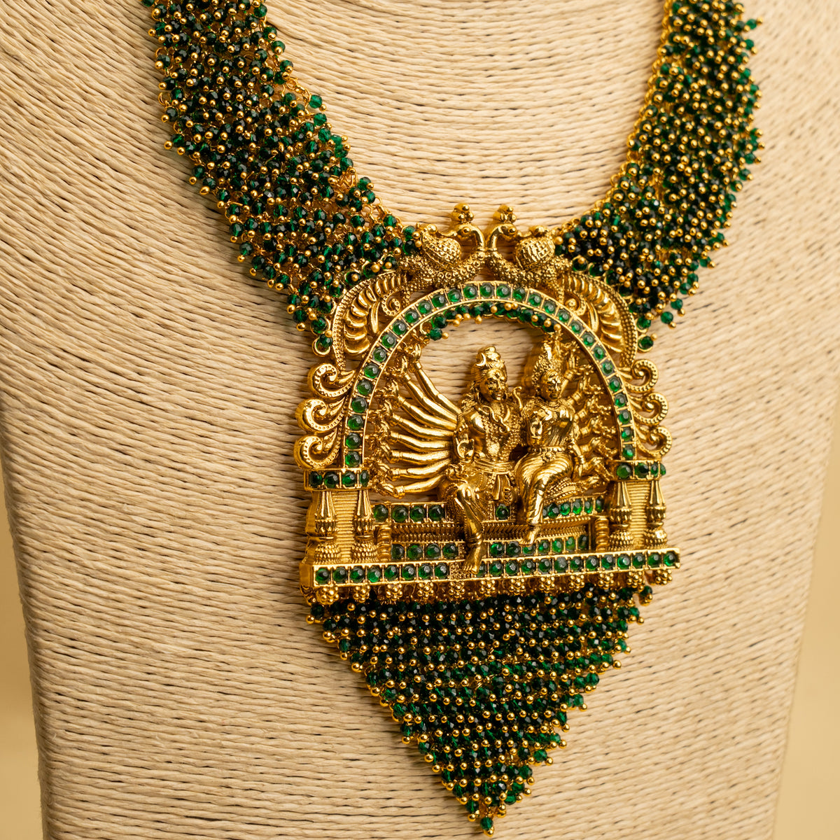 VARUNI GOLD TONED TEMPLE  MALA/ NECKPIECE  ML77