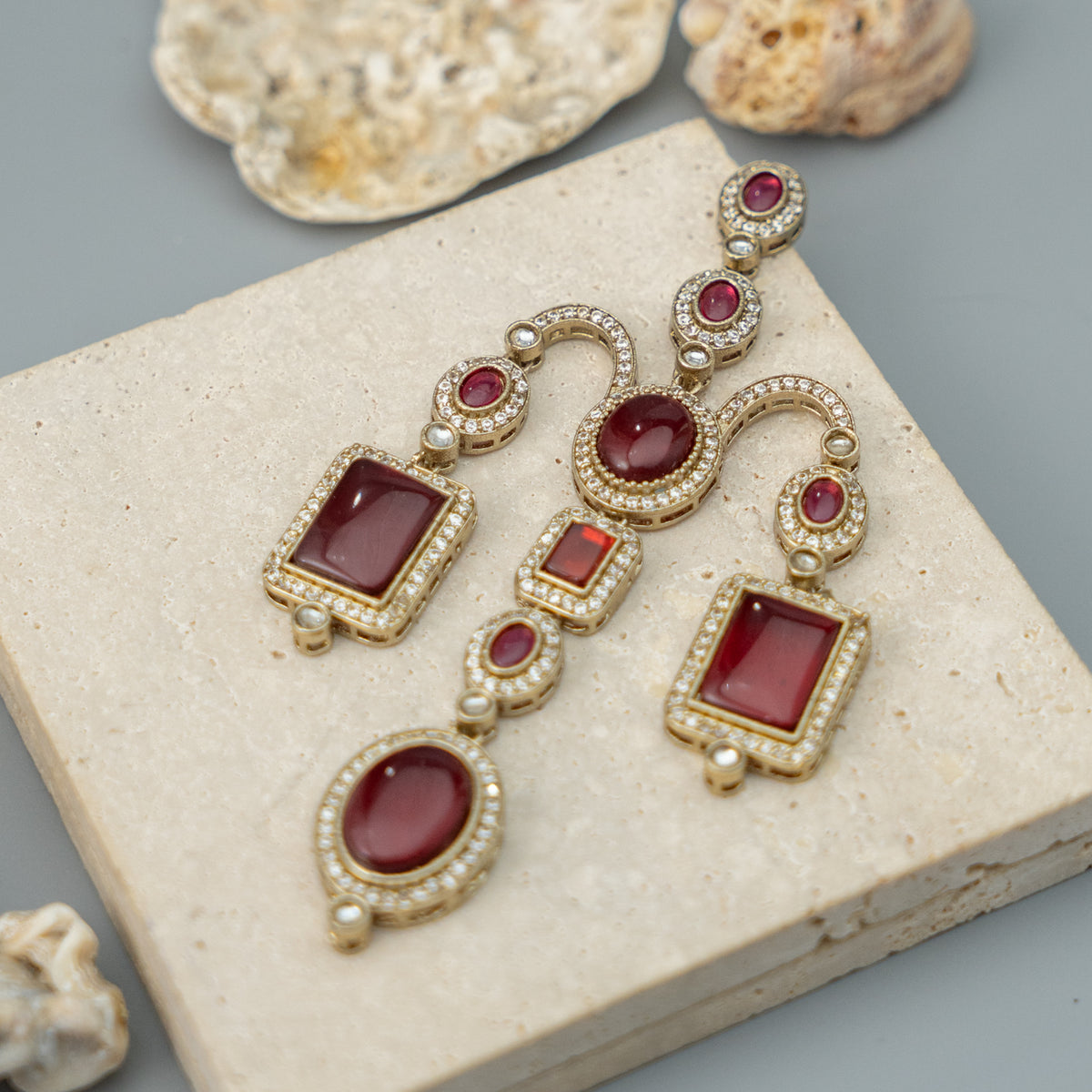 ZARA SEMI HANDMADE ANTIQUE PREMIUM VICTORIAN EARRINGS/DANGLER ER915