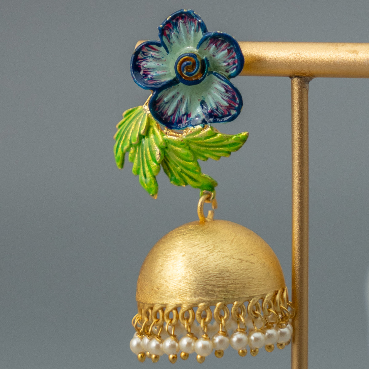 NIRANA CLASSY HANDMADE AND HANDPAINTED  JHUMKA ER109