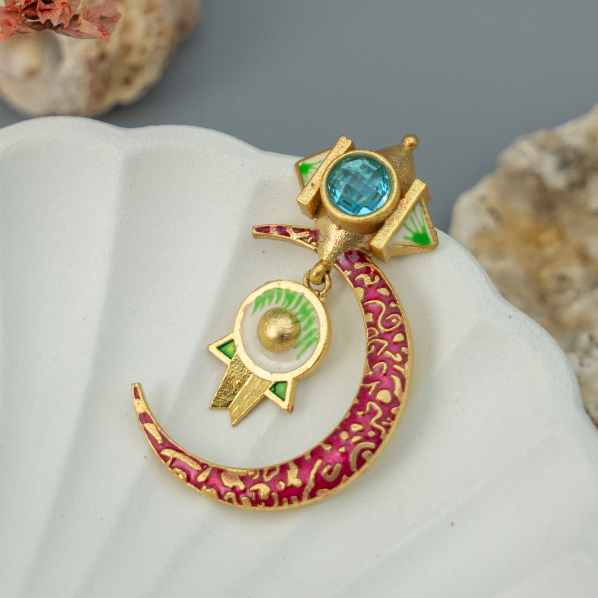 AIDANA SEMI HANDMADE ANTIQUE EARRING/DANGLER ER607