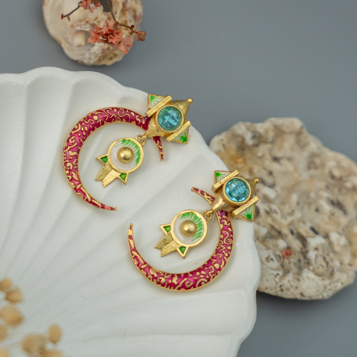 AIDANA SEMI HANDMADE ANTIQUE EARRING/DANGLER ER607