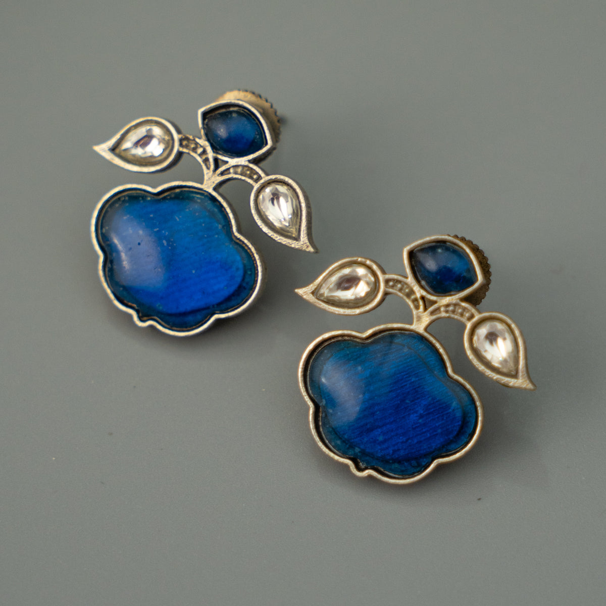 RITHVANA BIJOUX PREMIUM DUAL TONED HANDMADE NECKLACE/HASLI WITH EARRINGS CH508