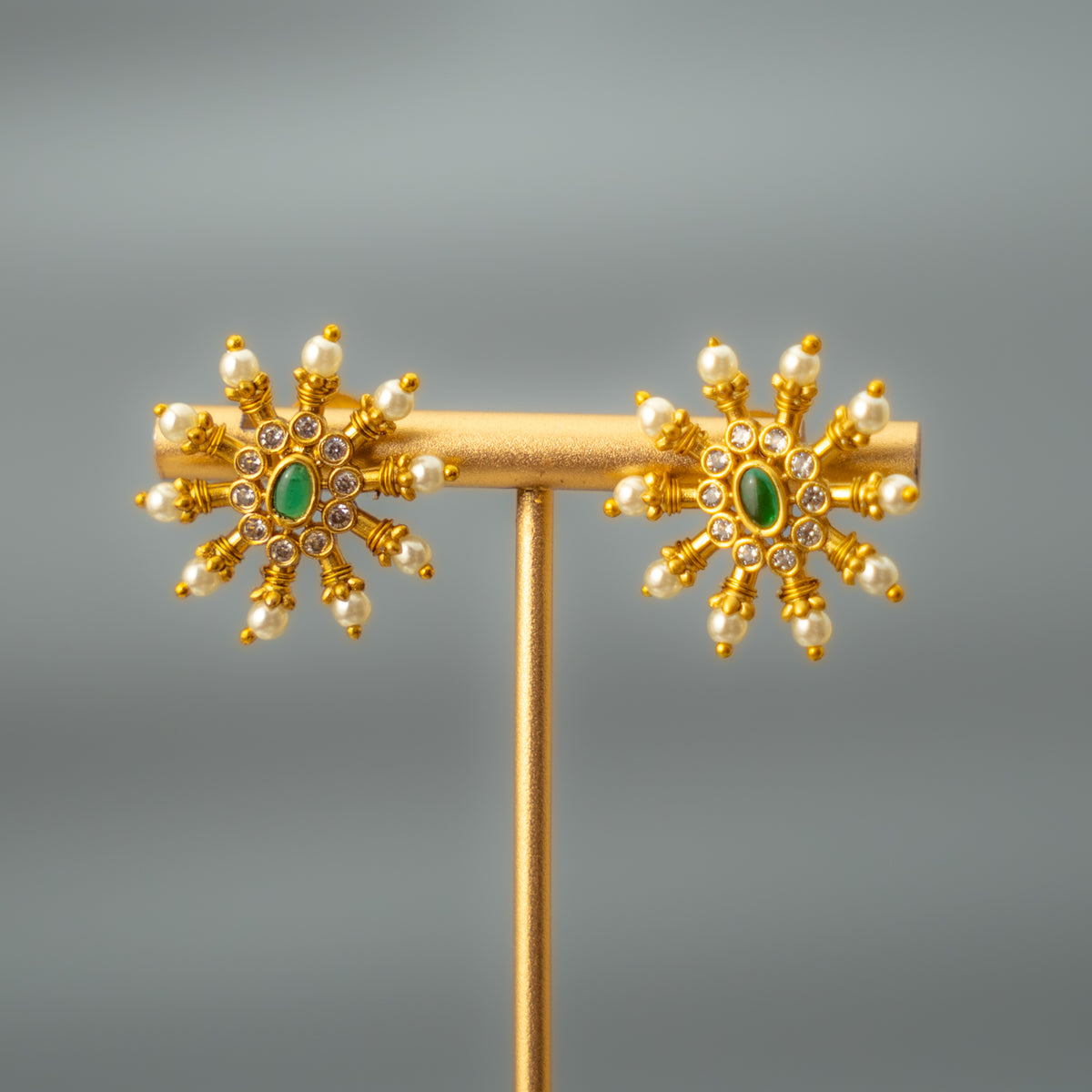 EKTA GOLD TONED CHOKER WITH EARRINGS CH327