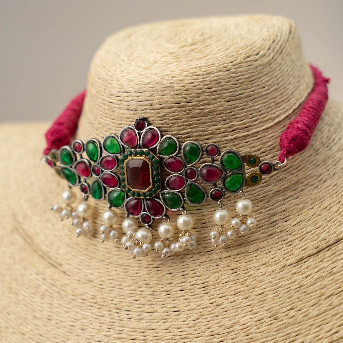 SHYLA BIJOUX PREMIUM AND EXCLUSIVE RUSTIC FINISH CHOKER WITH EARRINGS CH134