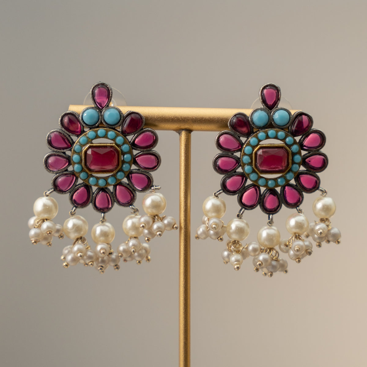 SHYLA BIJOUX PREMIUM AND EXCLUSIVE RUSTIC FINISH CHOKER WITH EARRINGS CH134