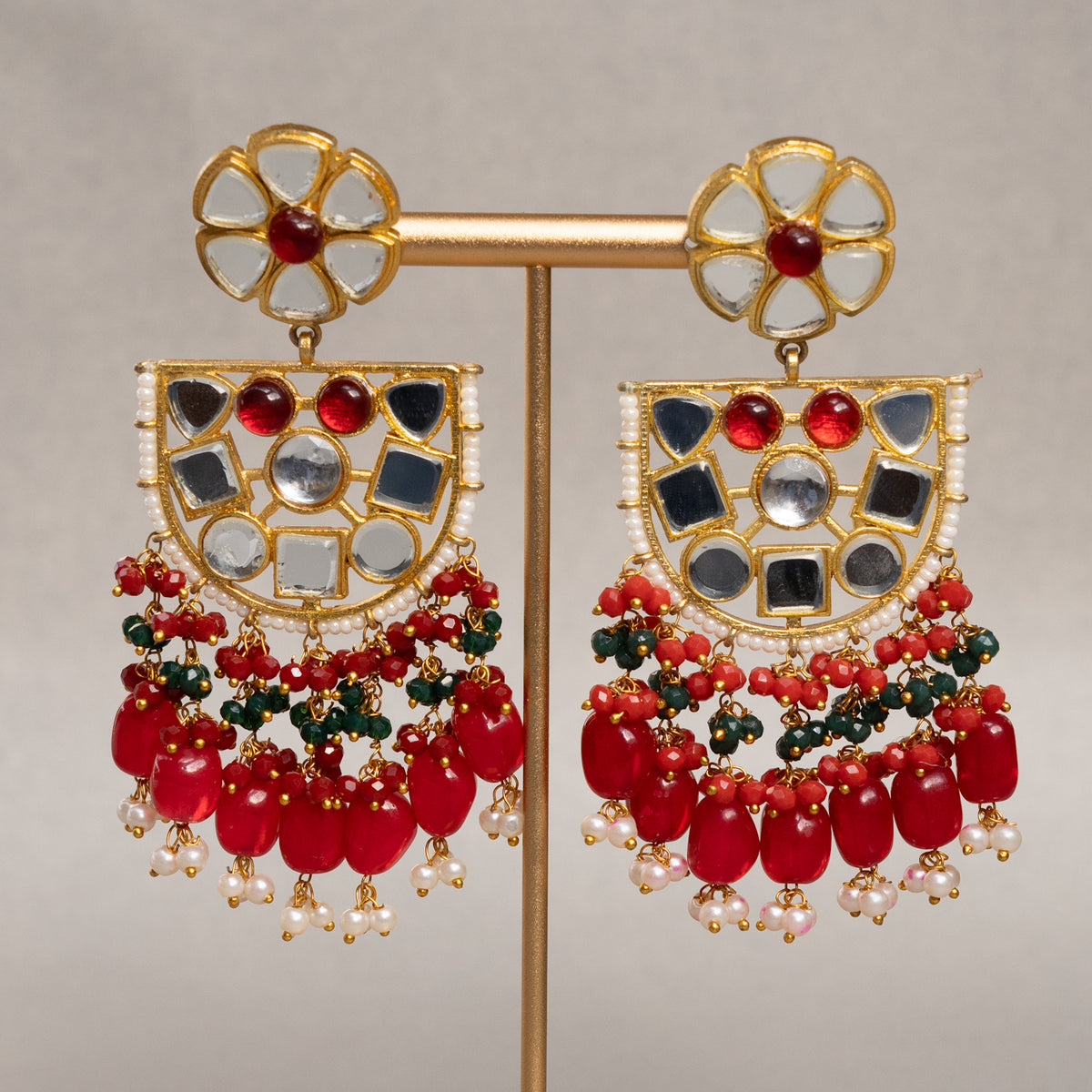 MILLA SEMI HANDMADE GLASSSTONE EARRINGS ER87