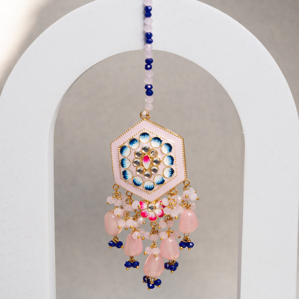 GOLD-TONE MEENAKARI SEMI HANDMADE JHUMKAS EARRINGS ER85