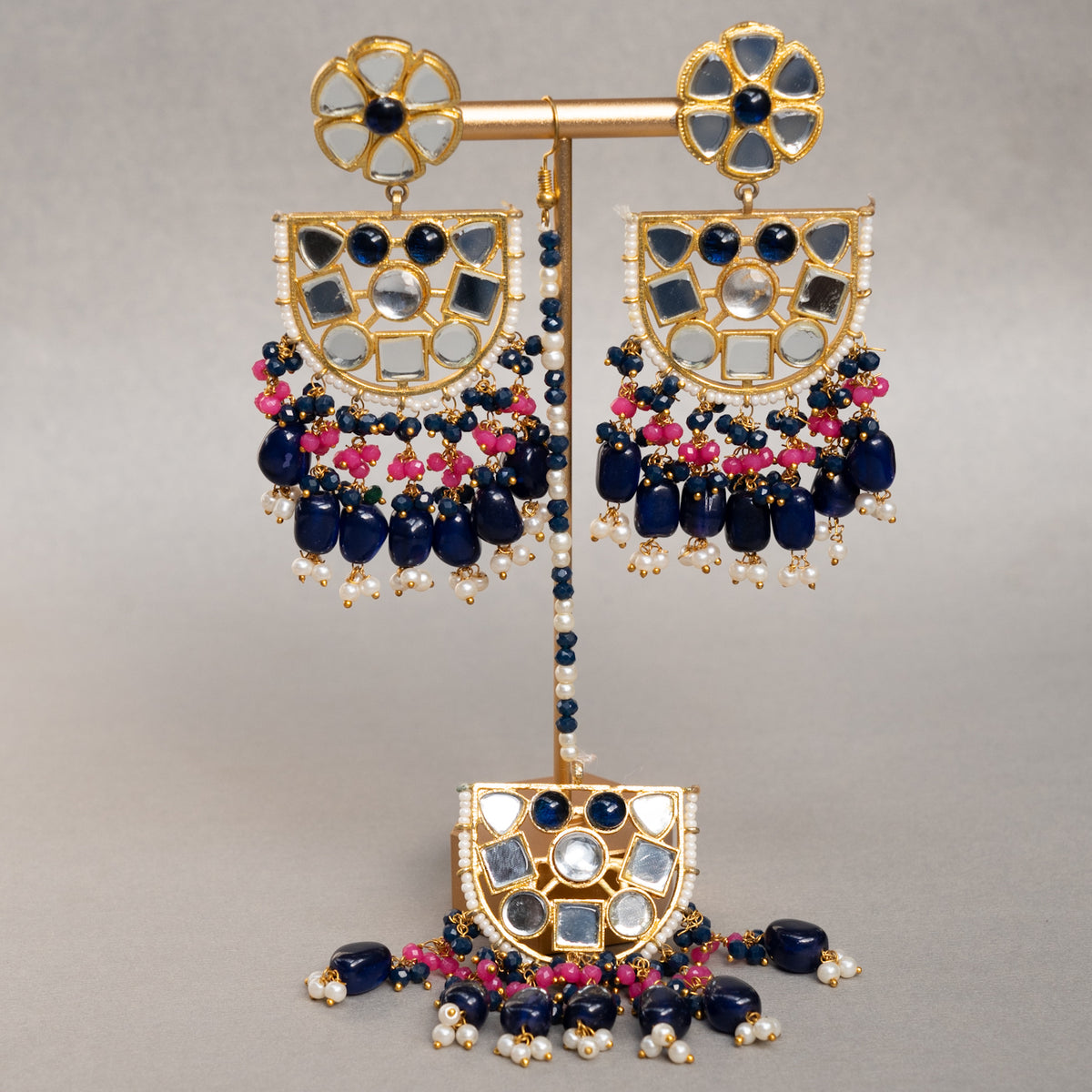 MILLA SEMI HANDMADE GLASSSTONE EARRINGS ER87