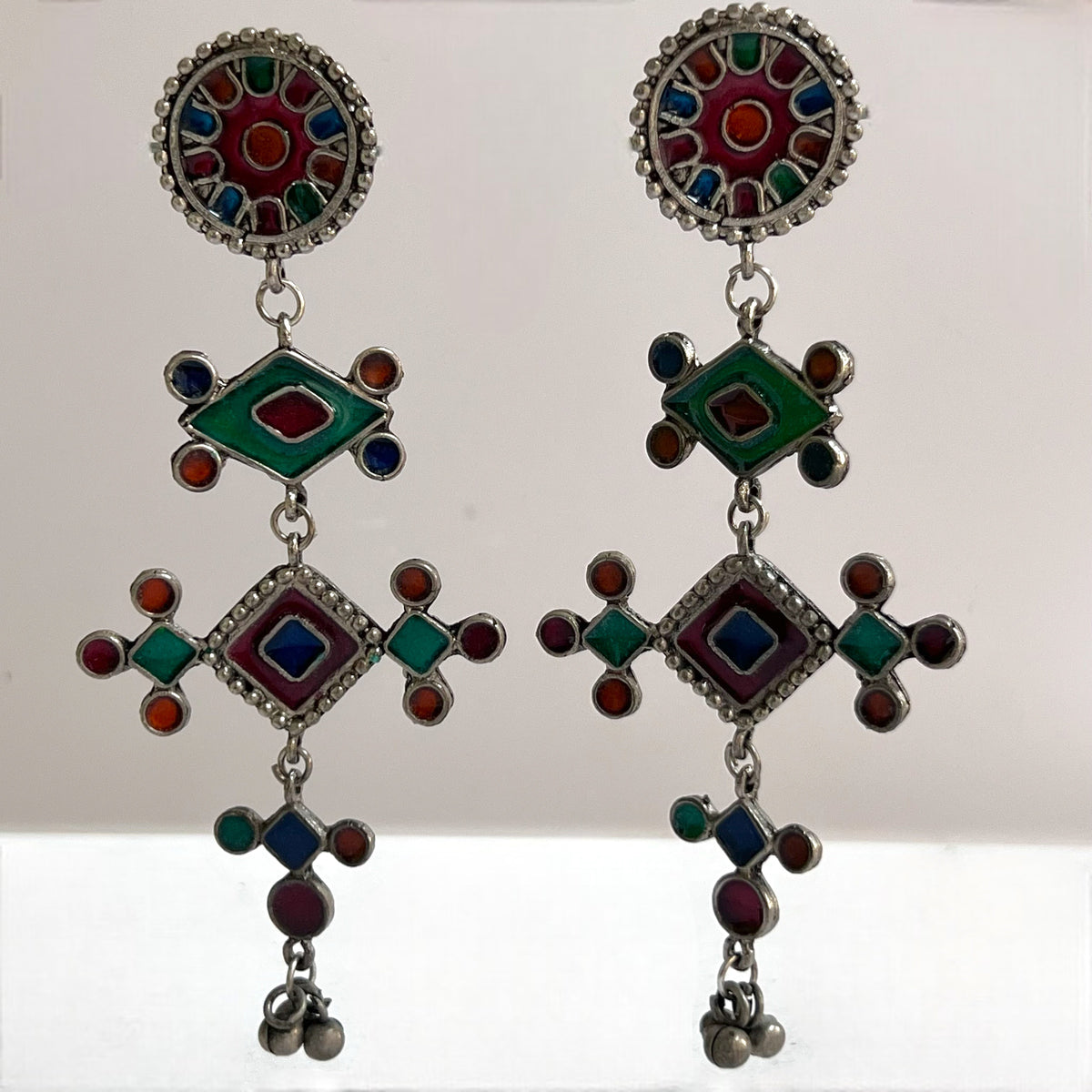 RASHMIKA AFGHANI MEENA RAW AND RUSTIC AND VINTAGE EARRING AF46