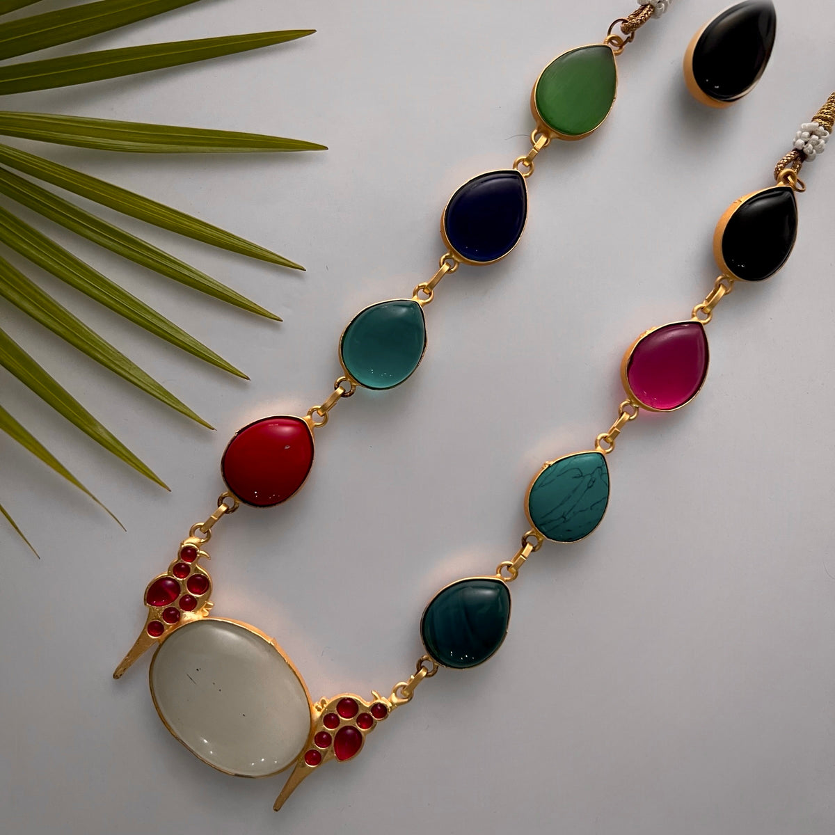 ROXANIA SET RING EARRING AND NECKLACE HANDMADE GOLD TONED PREMIUM NECKLACE/NECKPIECE EARRING SET NL30