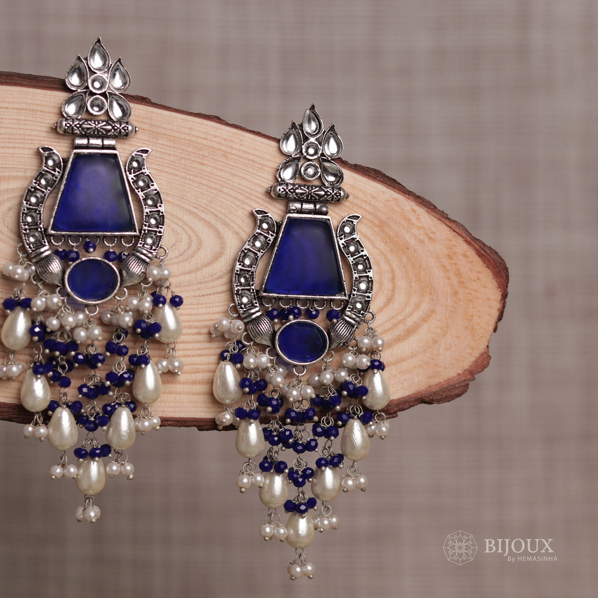 SHREYA CLASSIC SEMI-HANDMADE MONALISA STONE  EARRINGS ER35