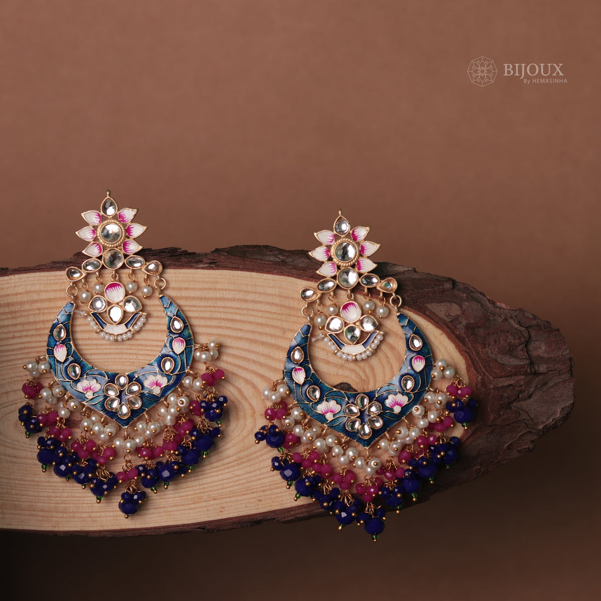DEEPIKA ENCHANTED STONE SEMI HANDMADE BEADED EARRING ER83