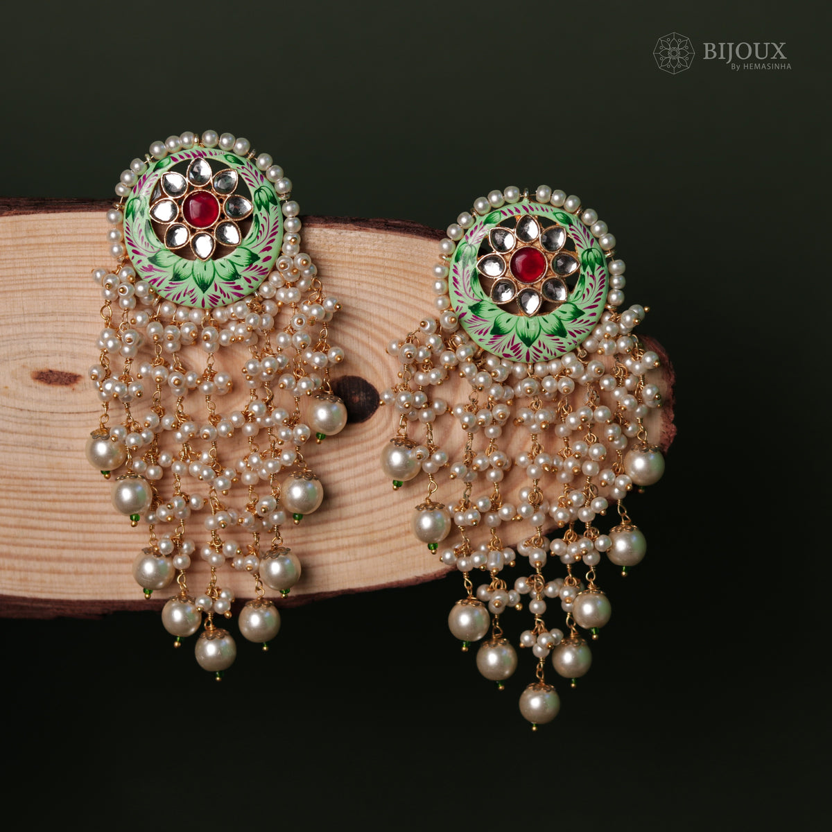 THARANI MEENAKARI HANDMADE EARRING ER84