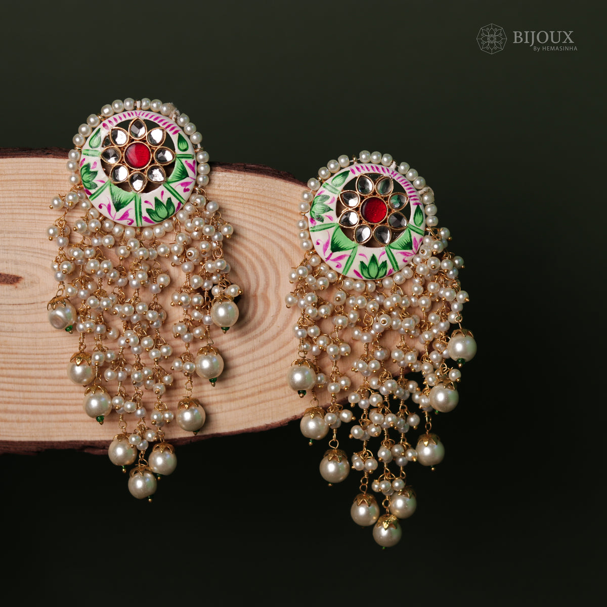 THARANI MEENAKARI HANDMADE EARRING ER84