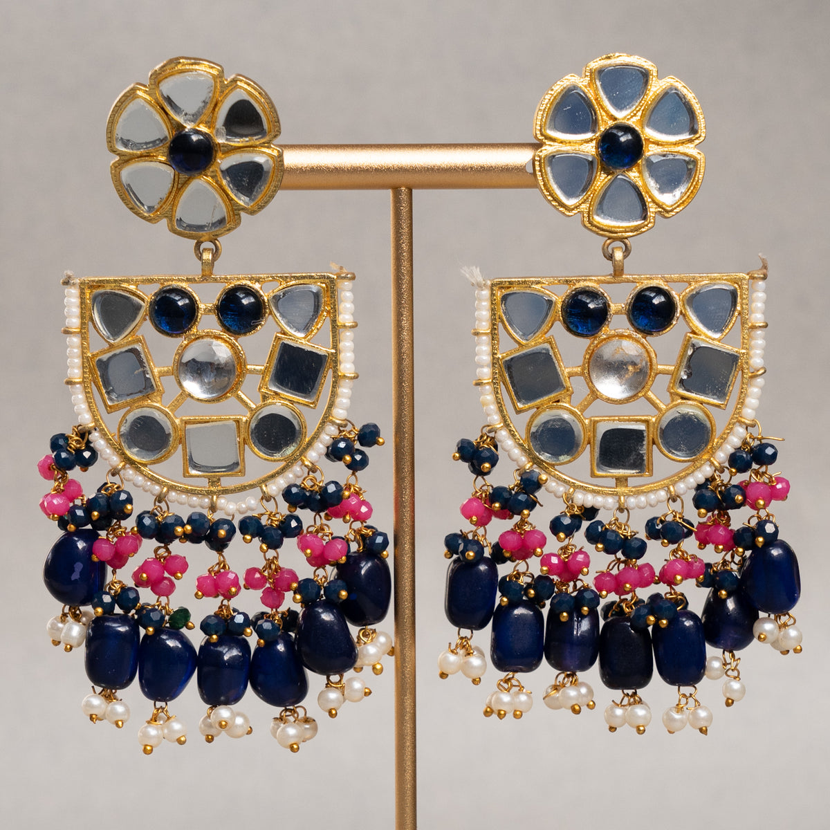 MILLA SEMI HANDMADE GLASSSTONE EARRINGS ER87