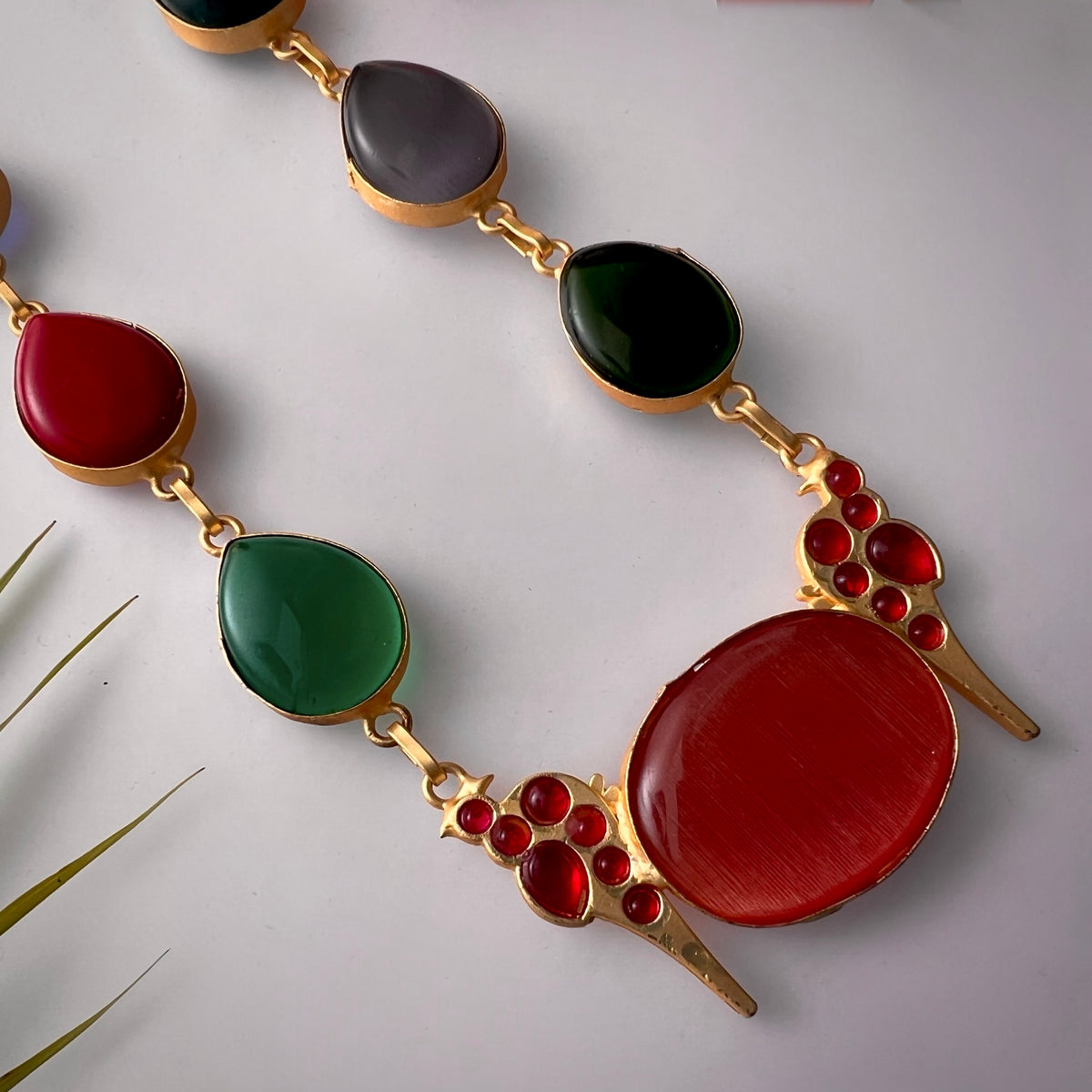 ROXANIA SET RING EARRING AND NECKLACE HANDMADE GOLD TONED PREMIUM NECKLACE/NECKPIECE EARRING SET NL30