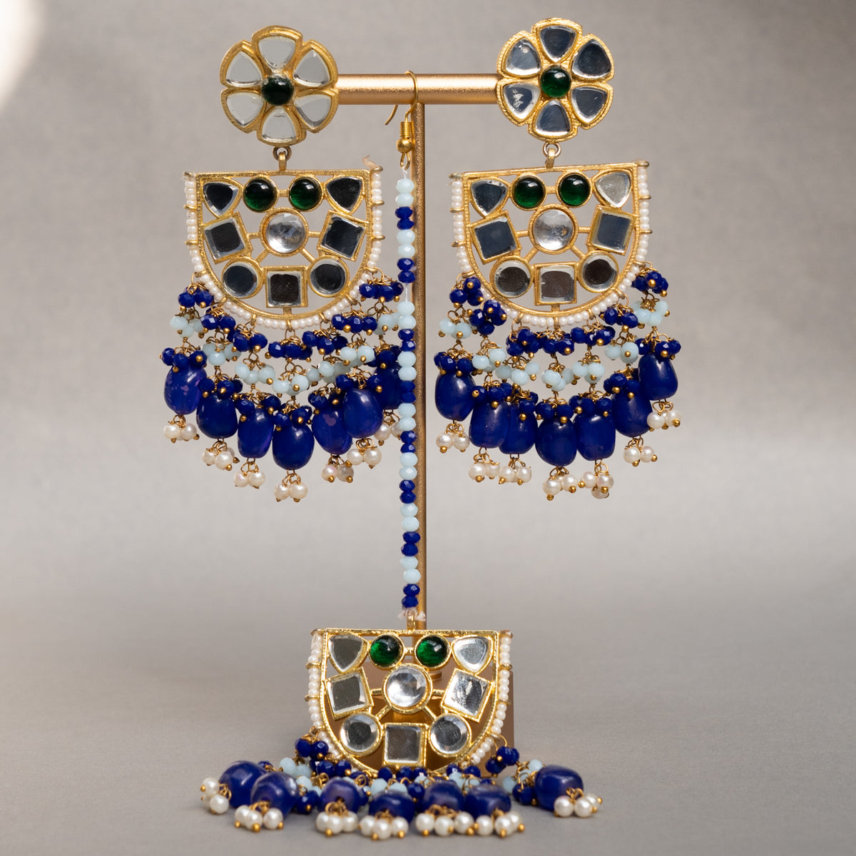 MILLA SEMI HANDMADE GLASSSTONE EARRINGS ER87