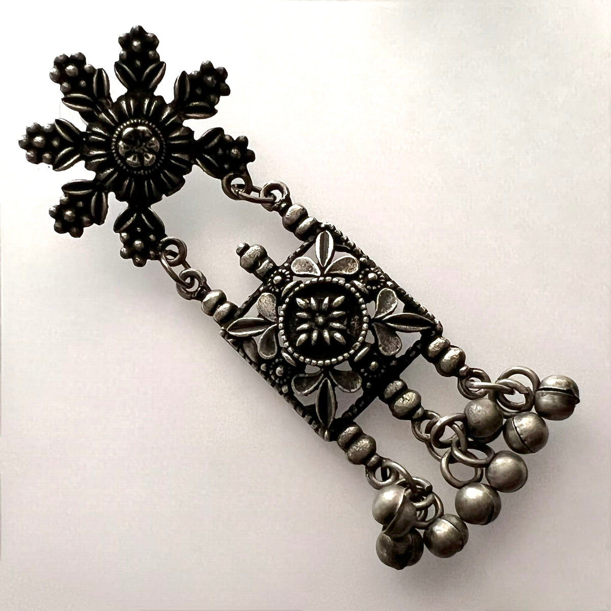 HELIOS AFGHANI RAW AND RUSTIC AND VINTAGE EARRING AF59