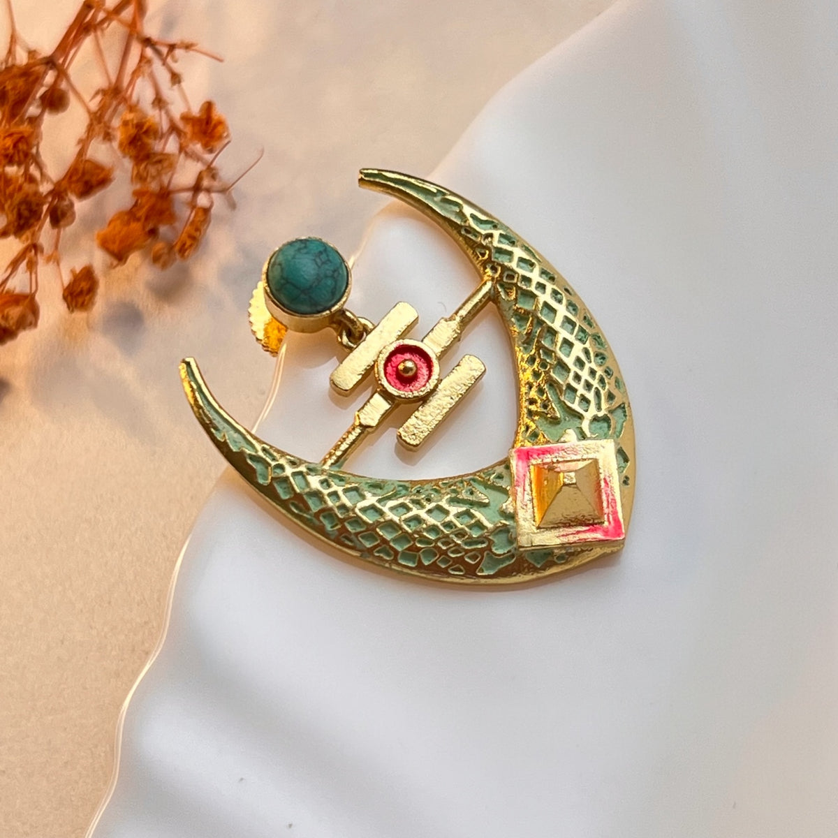 NIROSHA SEMI HANDMADE ANTIQUE EARRING/ DANGLER ER312