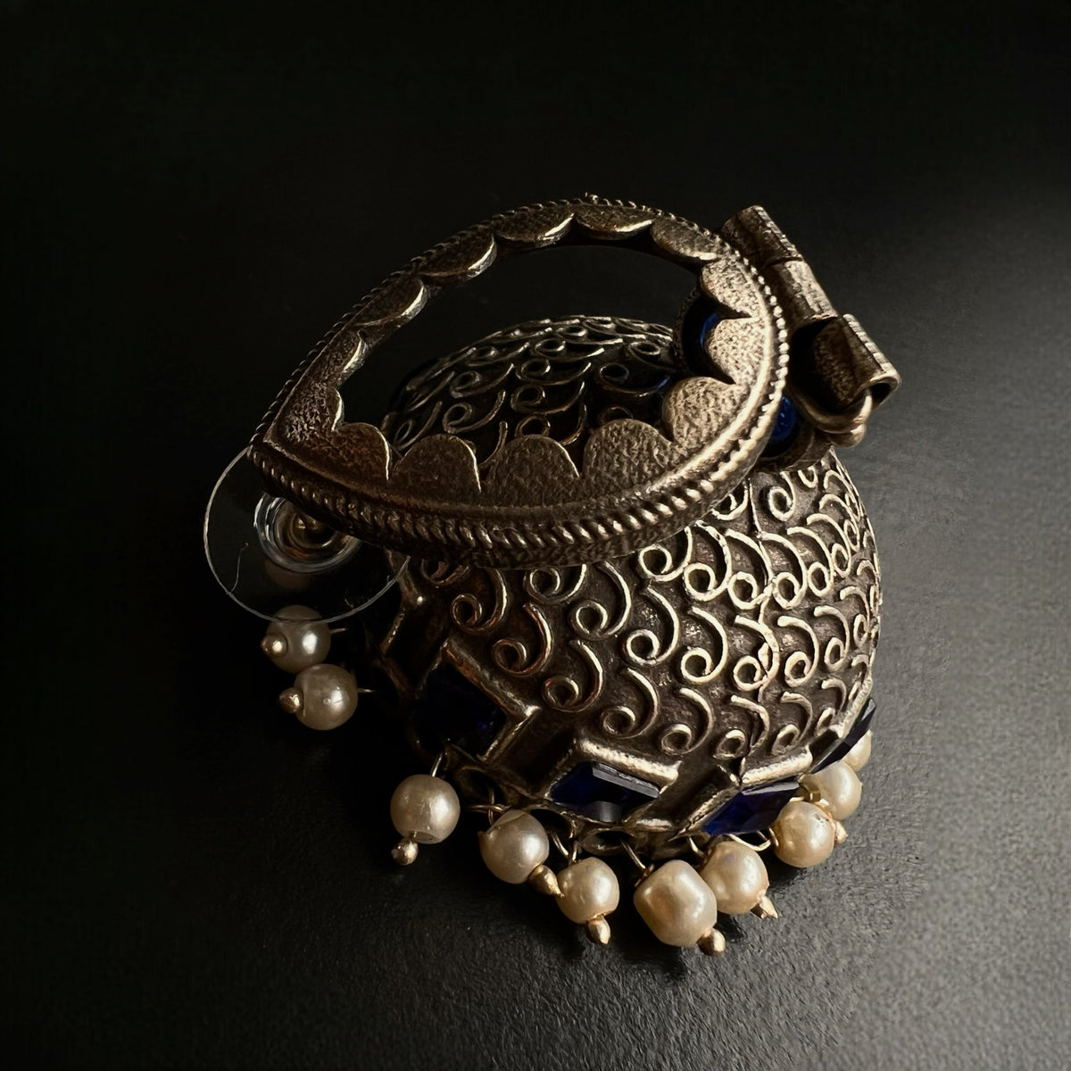 RINA SEMI HANDMADE BRASS JHUMKAS/EARRINGS ER305