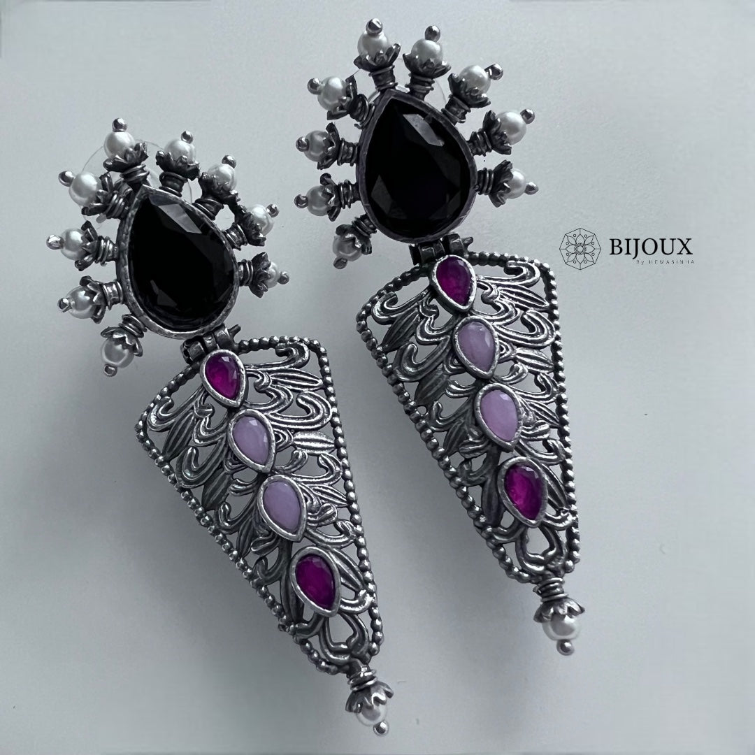 SIRAN SILVER LOOK ALIKE SEMI-HANDMADE EARRINGS ER229
