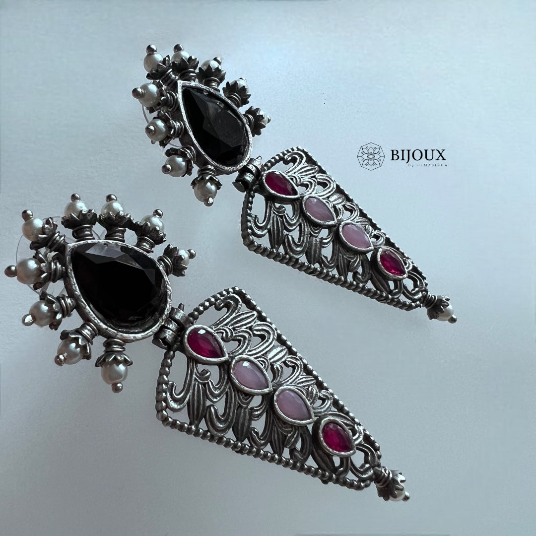 SIRAN SILVER LOOK ALIKE SEMI-HANDMADE EARRINGS ER229