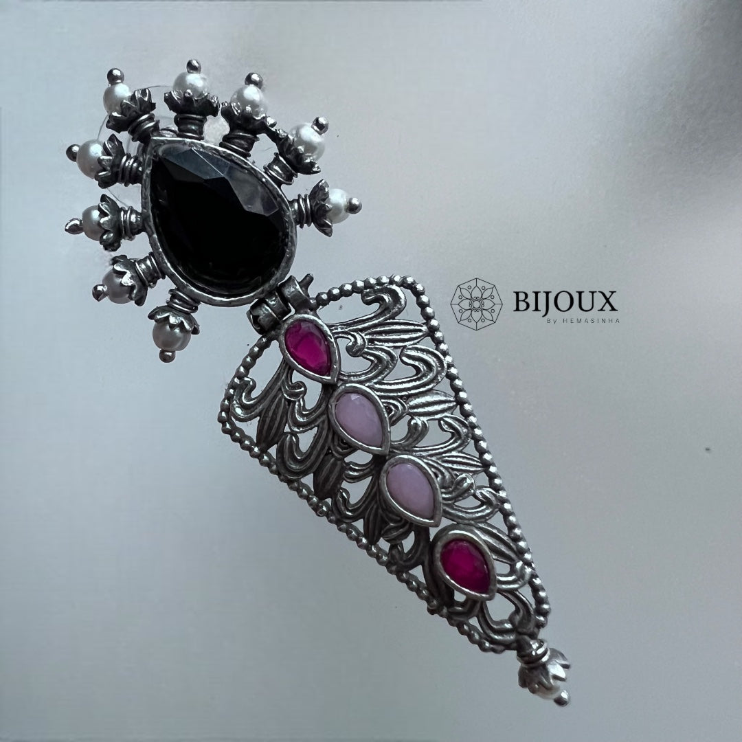 SIRAN SILVER LOOK ALIKE SEMI-HANDMADE EARRINGS ER229