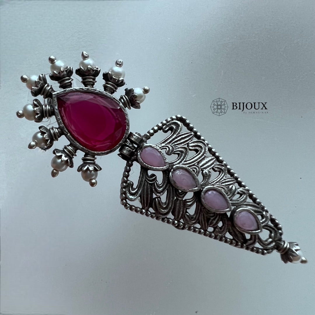 SIRAN SILVER LOOK ALIKE SEMI-HANDMADE EARRINGS ER229