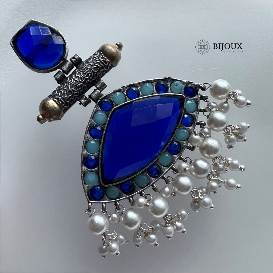 DOLLY SILVER LOOK ALIKE SEMI-HANDMADE EARRINGS ER227