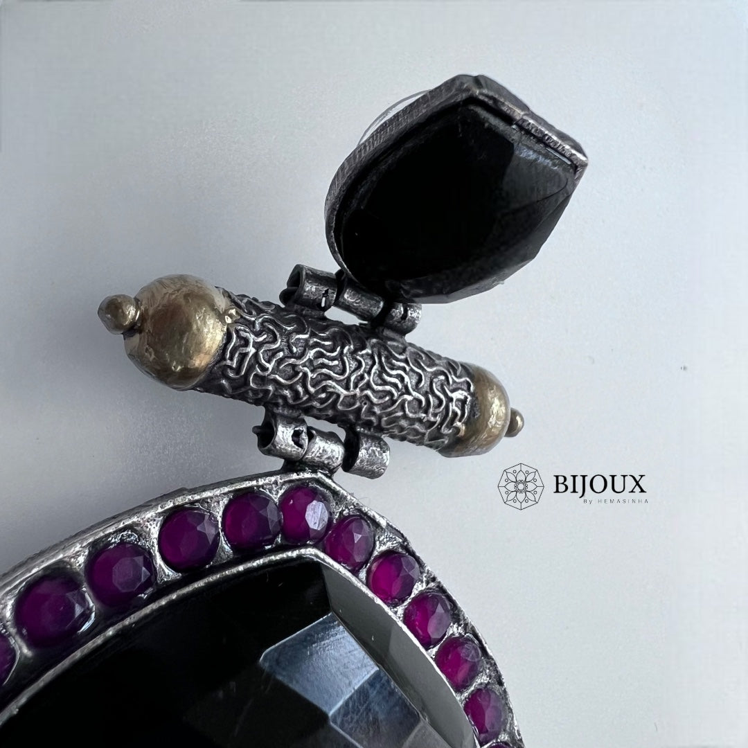 DOLLY SILVER LOOK ALIKE SEMI-HANDMADE EARRINGS ER227