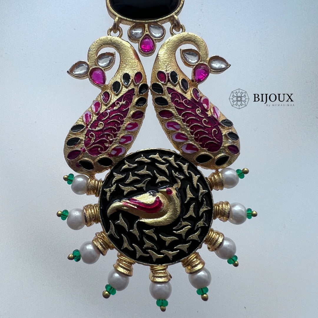 CROWN CHAKRA SEMI HANDMADE MONOLISA GOLD-MEENAKARI -ER270