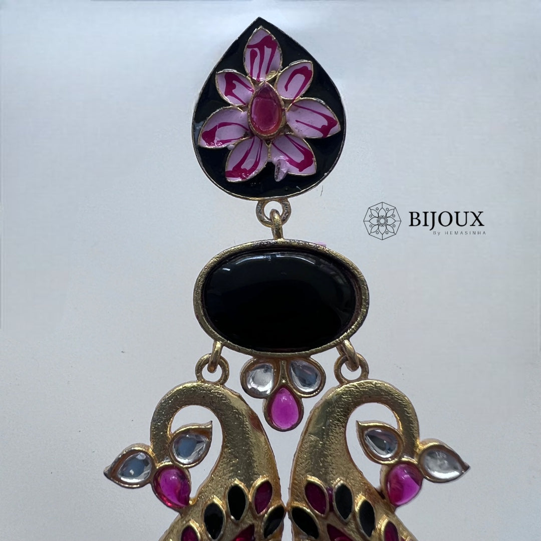 CROWN CHAKRA SEMI HANDMADE MONOLISA GOLD-MEENAKARI -ER270