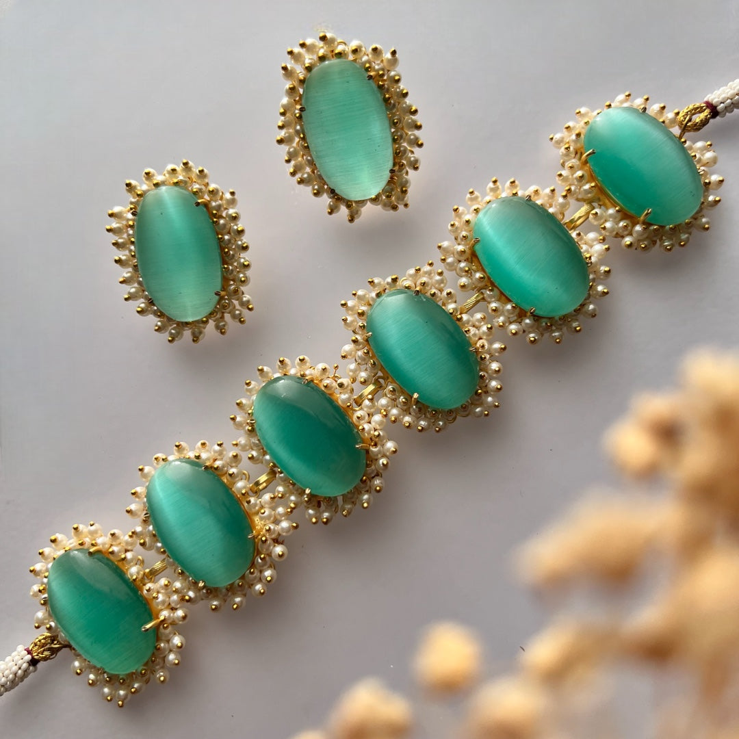 ELA BIJOUX PREMIUM AND EXCLUSIVE HANDMADE CHOKER WITH EARRINGS CH208