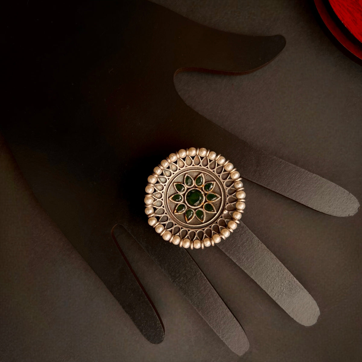 ELEGANT SILVER LOOK ALIKE FINGER RING R2