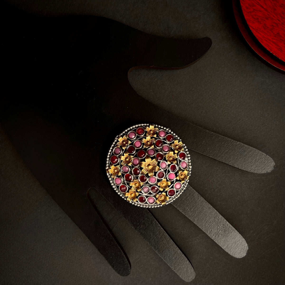 VIHANA SILVER LOOK ALIKE FINGER RING R3