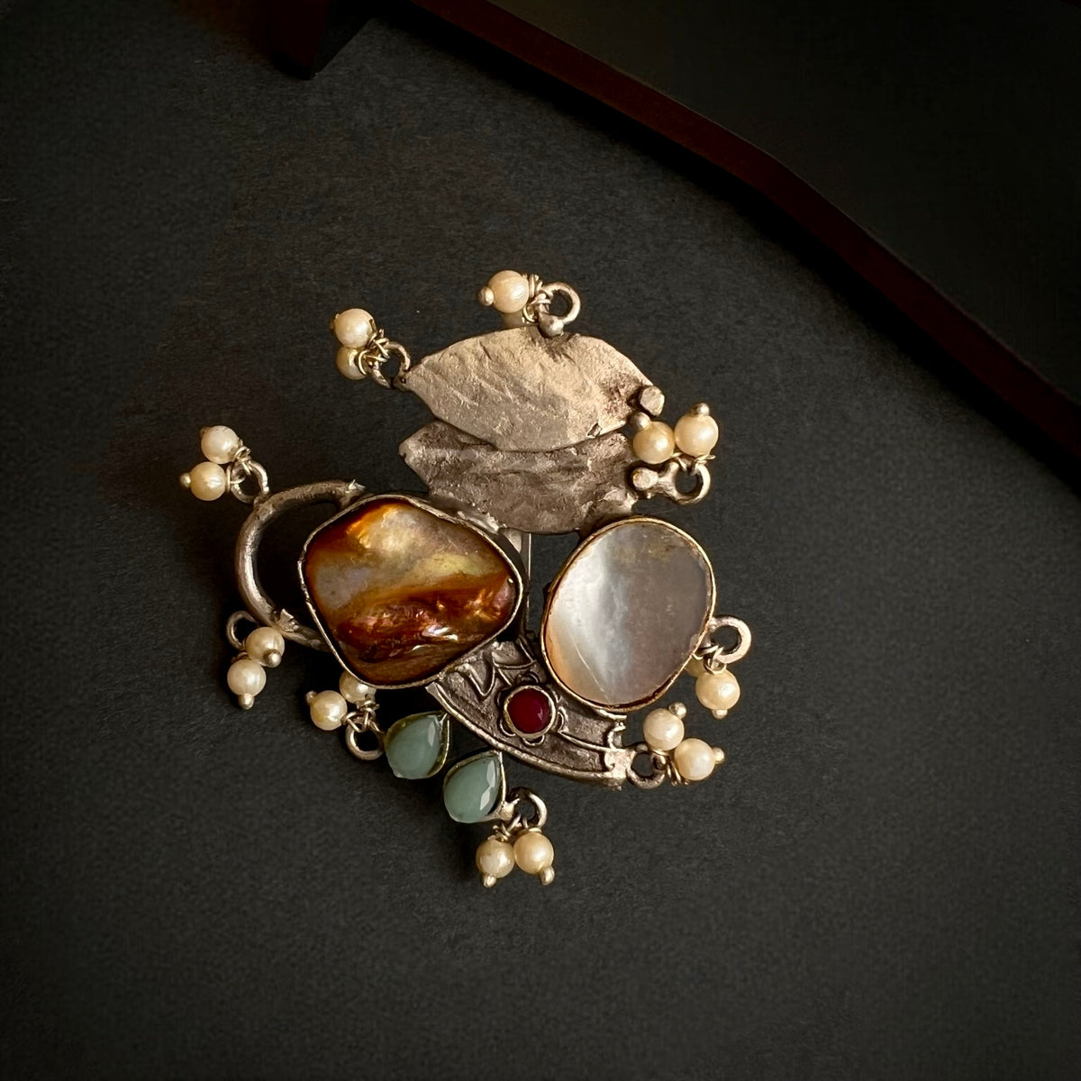 HARIKA SILVER LOOK ALIKE FINGER RING R5