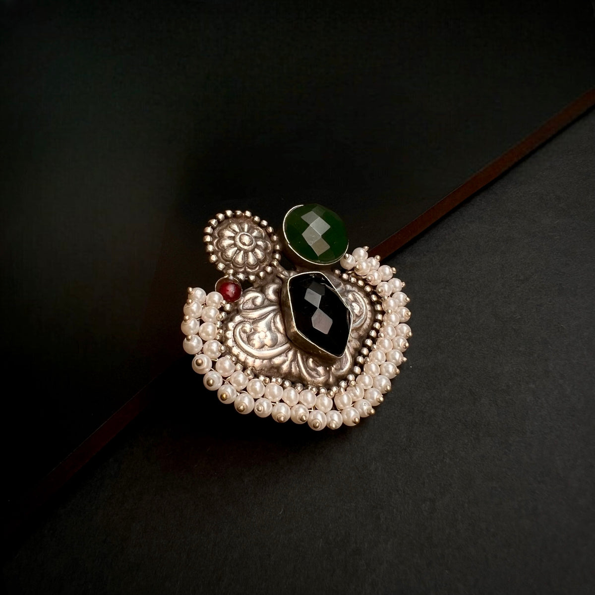 CUCKOO SILVER LOOK ALIKE ANTIQUE FINGER RING R74