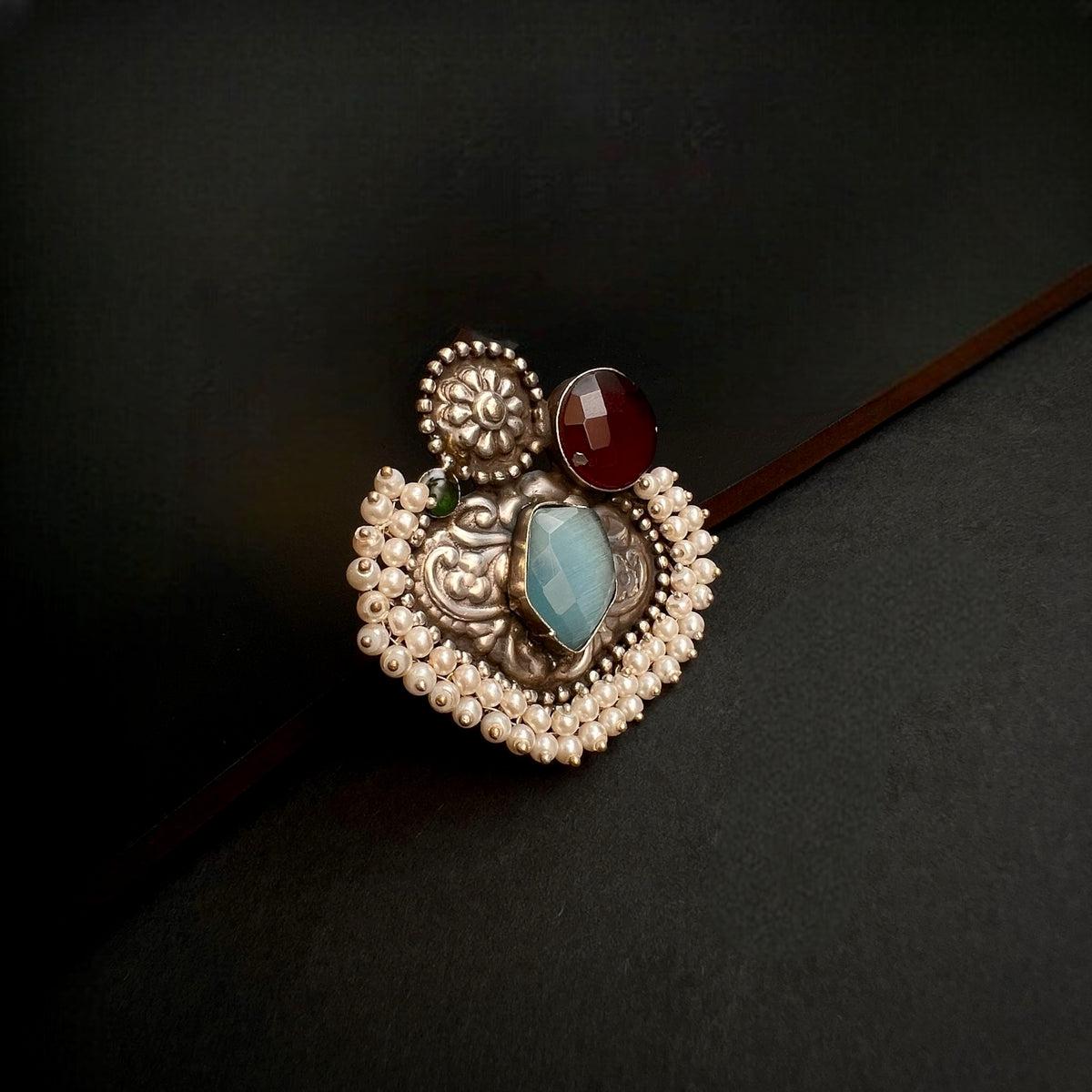 CUCKOO SILVER LOOK ALIKE ANTIQUE FINGER RING R74