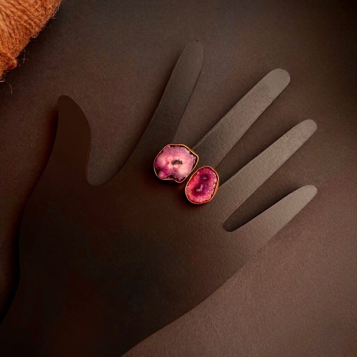 FURILA AGATE GOLD TONED RING R10