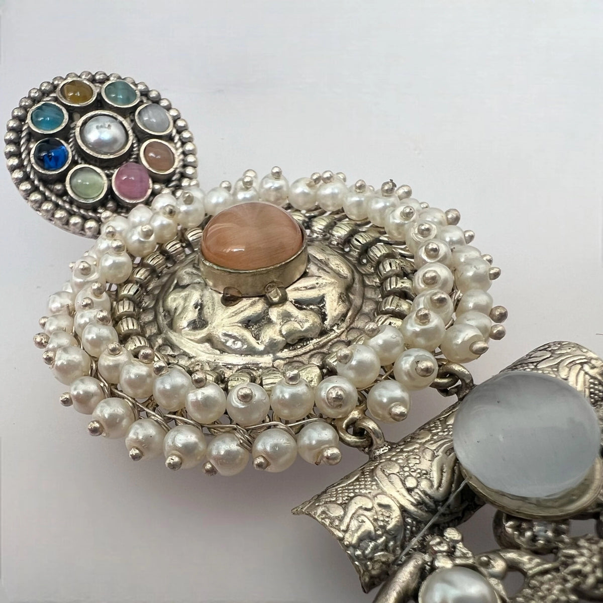 JENNITA PREMIUM SILVER LOOK ALIKE SILVER POLISH HANDMADE DANGLERS ER569