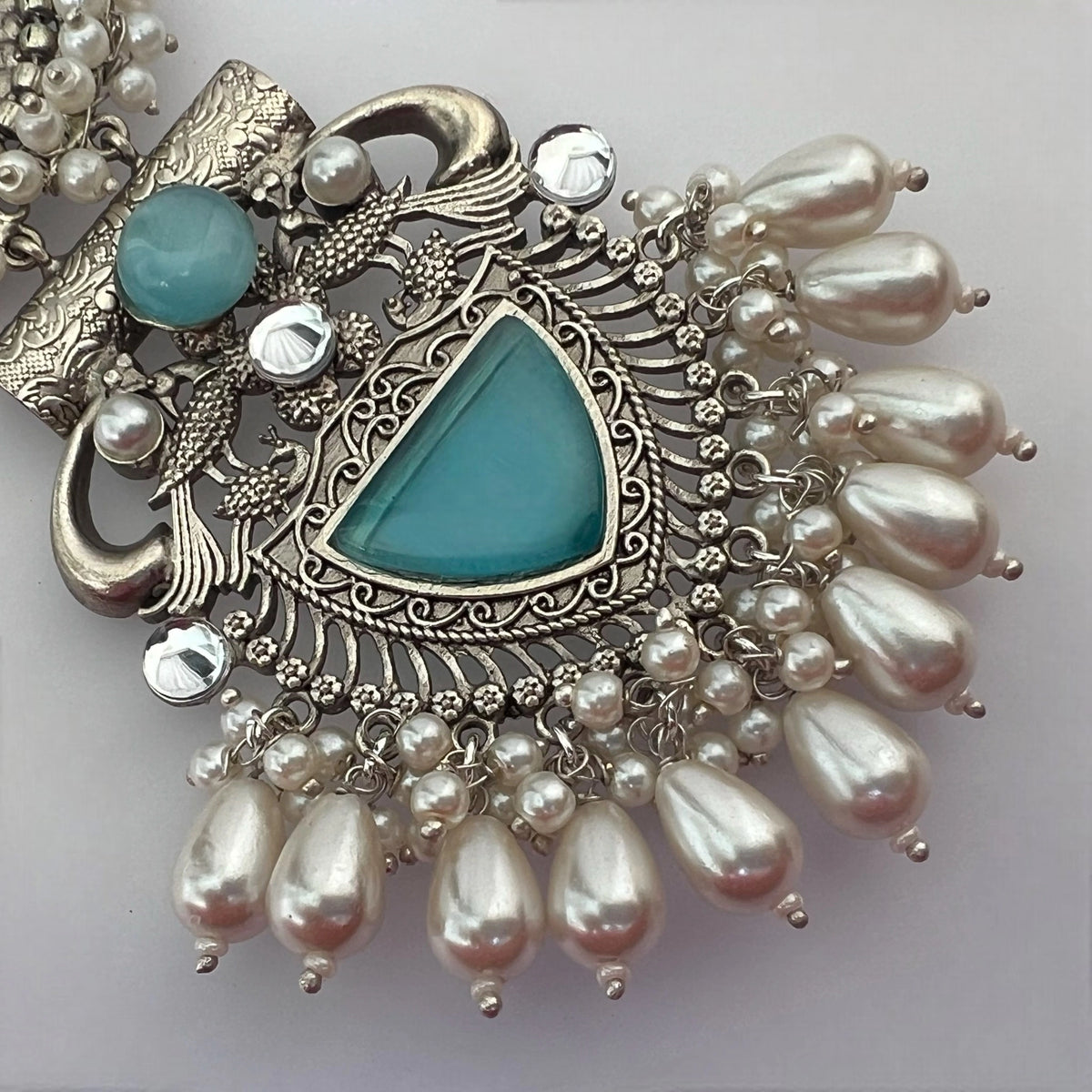 JENNITA PREMIUM SILVER LOOK ALIKE SILVER POLISH HANDMADE DANGLERS ER569