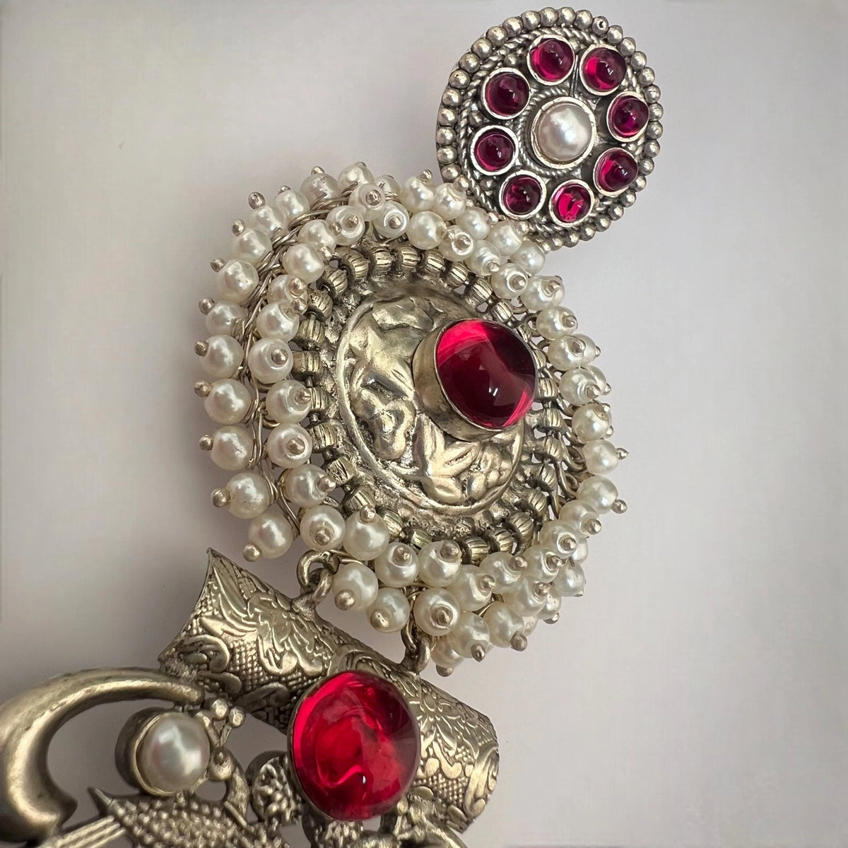 JENNITA PREMIUM SILVER LOOK ALIKE SILVER POLISH HANDMADE DANGLERS ER569