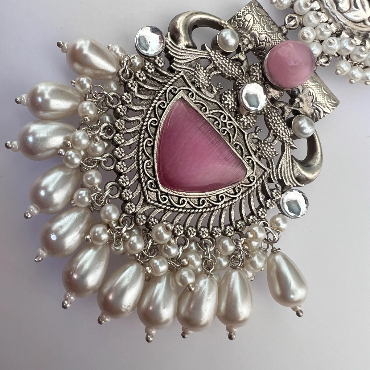 JENNITA PREMIUM SILVER LOOK ALIKE SILVER POLISH HANDMADE DANGLERS ER569