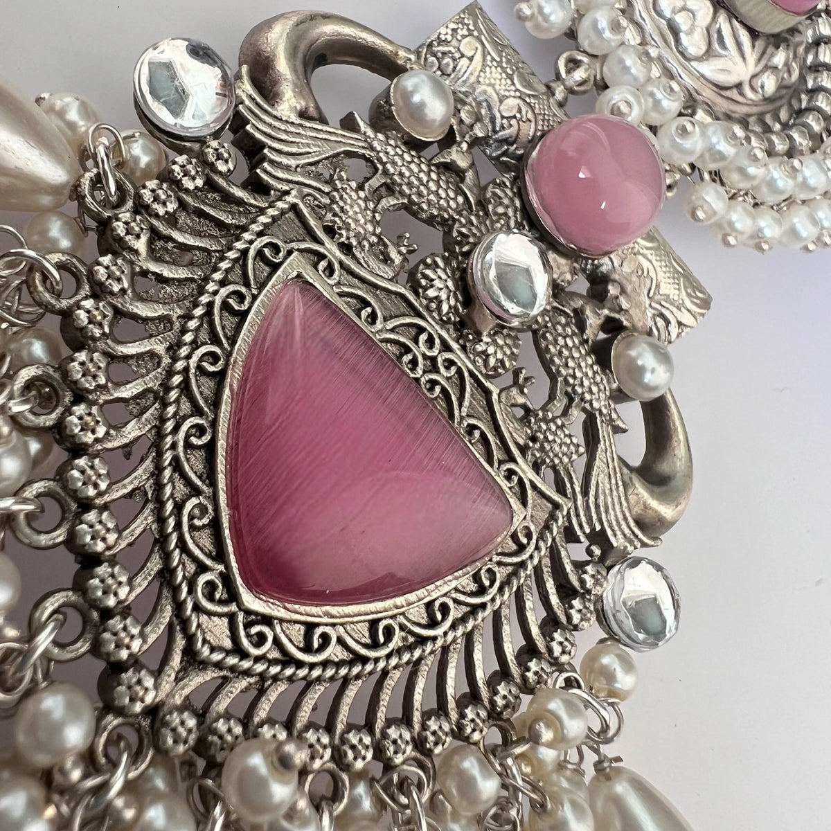 JENNITA PREMIUM SILVER LOOK ALIKE SILVER POLISH HANDMADE DANGLERS ER569