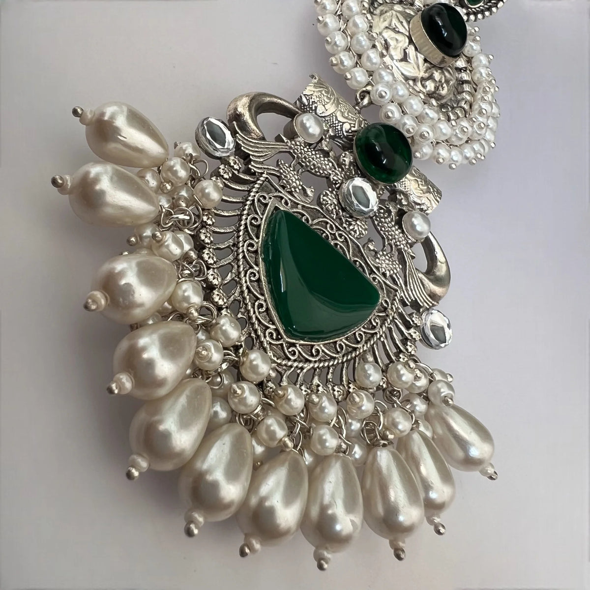 JENNITA PREMIUM SILVER LOOK ALIKE SILVER POLISH HANDMADE DANGLERS ER569