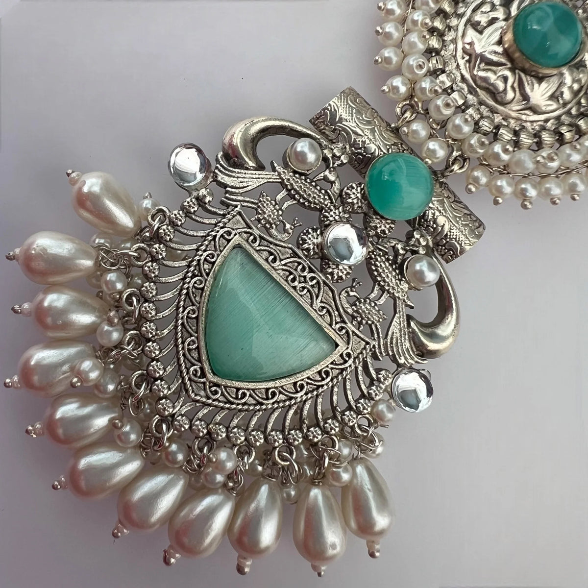 JENNITA PREMIUM SILVER LOOK ALIKE SILVER POLISH HANDMADE DANGLERS ER569