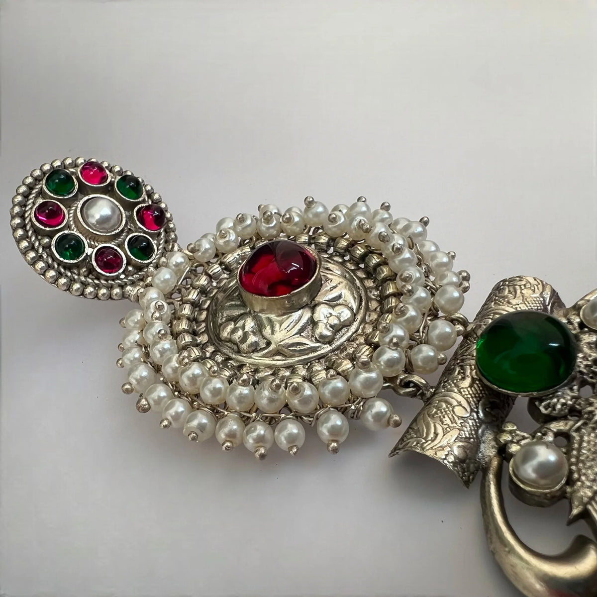 JENNITA PREMIUM SILVER LOOK ALIKE SILVER POLISH HANDMADE DANGLERS ER569