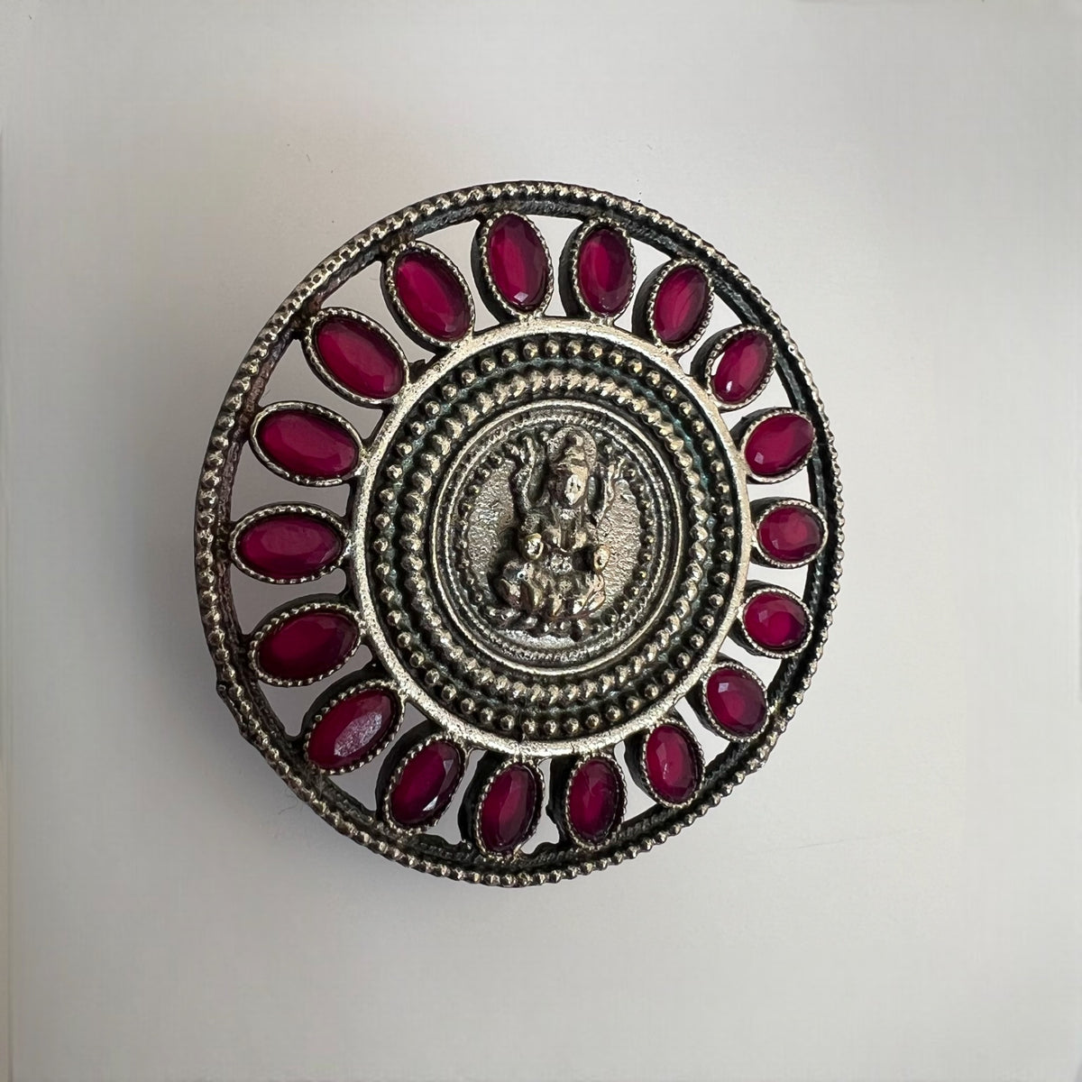 AISHWARYA SILVER LOOK ALIKE SEMI-HANDMADE STUD ER263